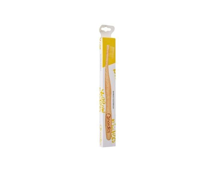 Nordics Organic Care Eco Bamboo Toothbrush with Yellow Bristles