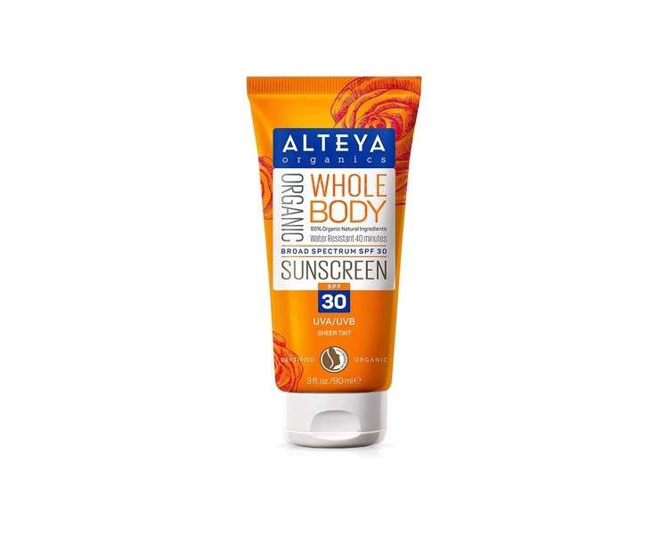 Alteya Whole Body Sunscreen NaTrue Certified Organic Skin Care 90ml