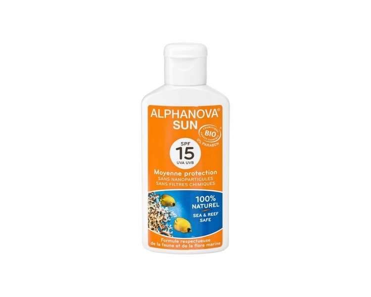 Alphanova Sun Organic Sunscreen with SPF 15 for Face and Body 125ml