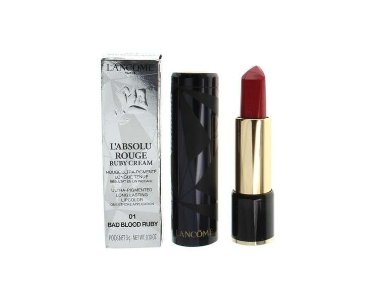 Lancome L'Absolu Rouge Cream Lipstick 01 Bad Blood Ruby