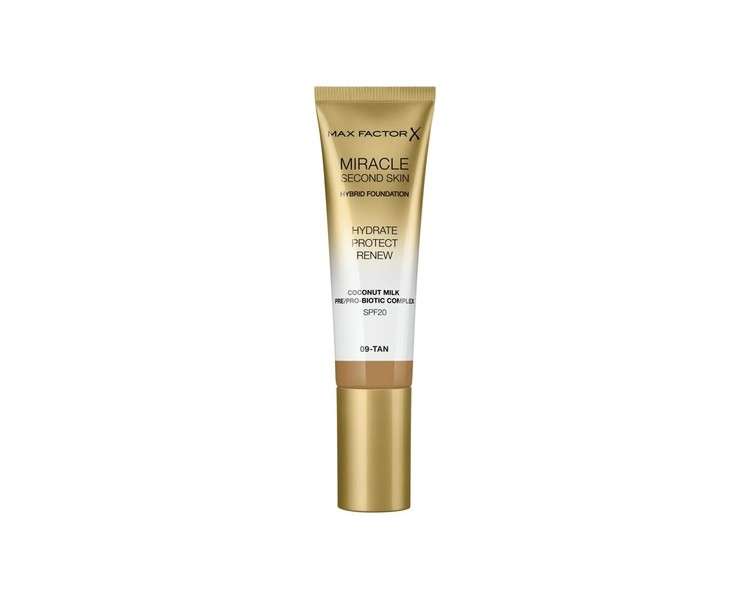 Max Factor Miracle Second Skin Hydrating Foundation 30ml Tan Beige
