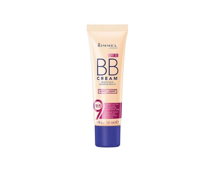 Rimmel London BB Cream 9-in-1 Lightweight Formula with Brightening Effect and SPF 15 30ml
