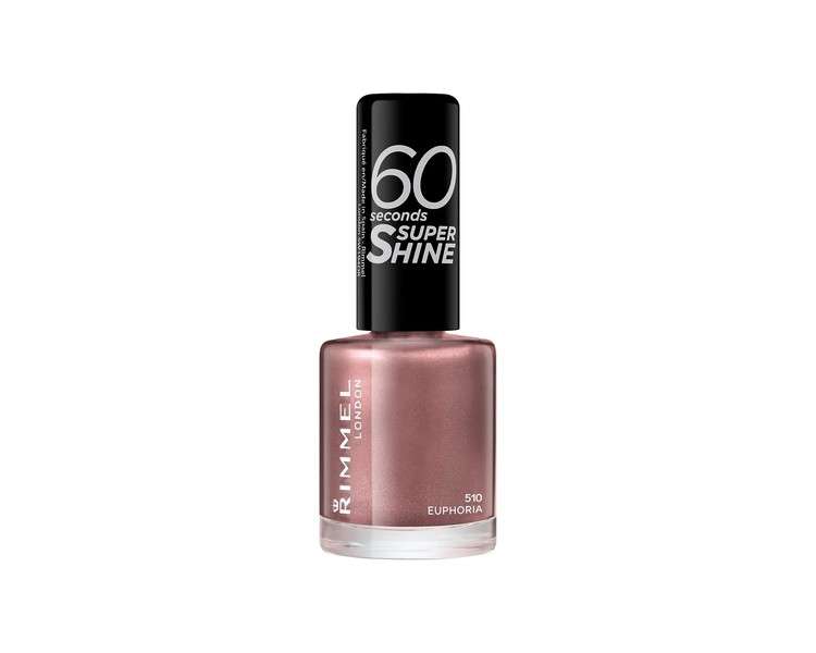 Rimmel 60 Seconds Super Shine Nail Polish 8ml Euphoria Nude/Shimmer