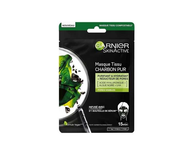 Garnier SkinActive Botanical Charcoal Sheet Mask 28g