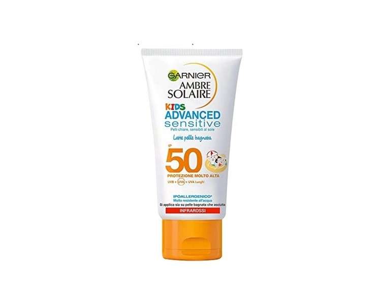 Garnier Ambre Solaire Advanced Sensitive Kids Sunscreen Protection Milk Spf50 150ml