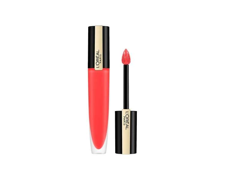 L'oreal Paris Rouge Signature 132 I Radiate Matte Permanent Coral Lipstick 7ml