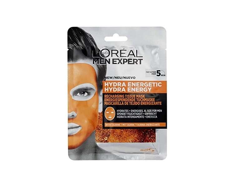 Men Expert Hydra Energetic Tissue Face Mask for Men 1 Sheet 30g