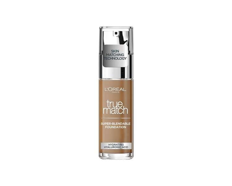L'Oreal Paris True Match Liquid Foundation Skincare Infused with Hyaluronic Acid SPF 17 30ml 8.5W Toffee