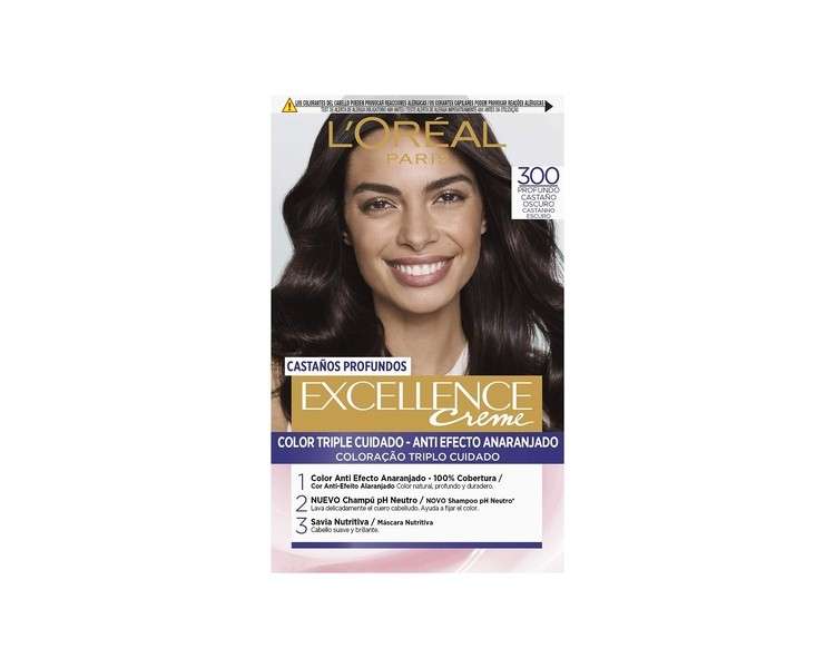 L'Oréal Paris Excellence Brunette Tinte True Dark Brown No.300