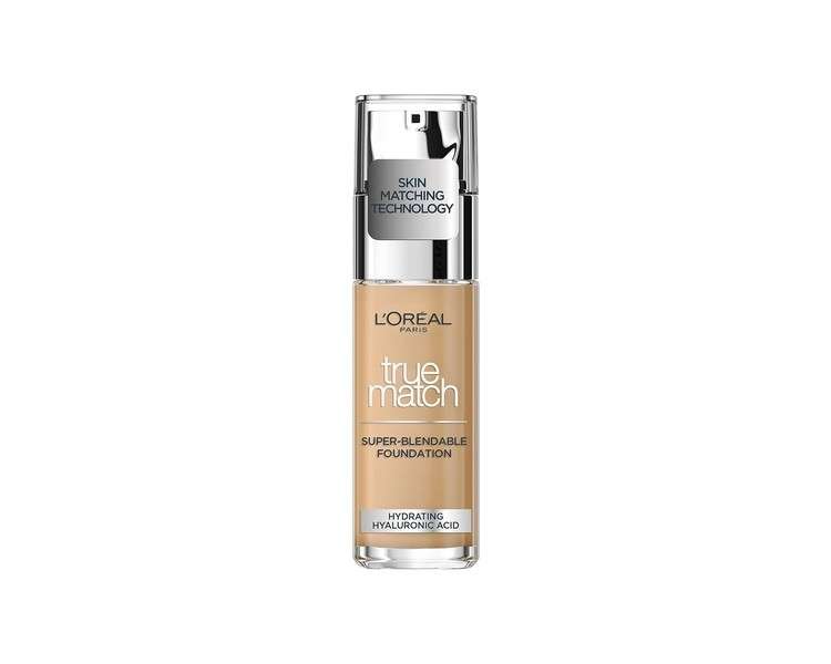 L'Oreal Paris True Match Liquid Foundation Skincare Infused with Hyaluronic Acid SPF 17 30ml 3N Creamy Beige