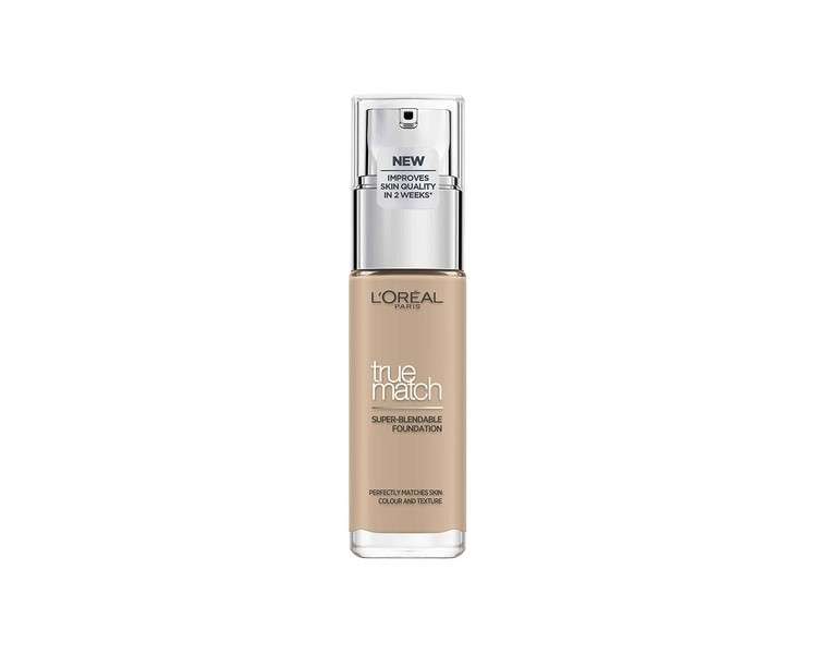 L'Oreal Paris Perfect Match Foundation Covering Makeup Perfect Blend Skin Tone and 24h Moisturizing 30ml 2N Vanilla