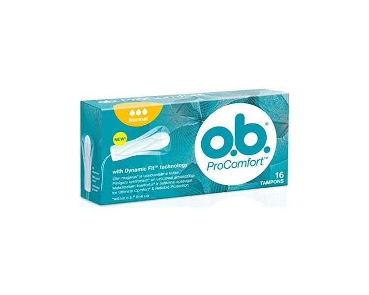 o.b. Normal ProComfort Tampons 16 Count