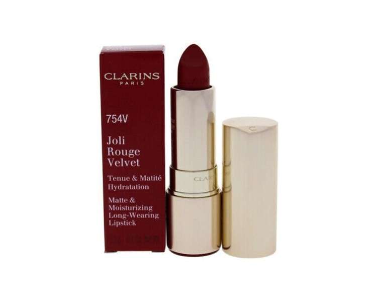 Clarins Joli Rouge Velvet Matte Lipstick No. 754V Deep Red 3.5g