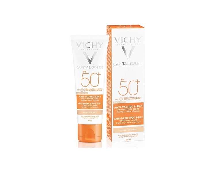 Vichy Ideal Soleil Colored Anti-Spot Treatment 3 In 1 SPF 50+ 50ml