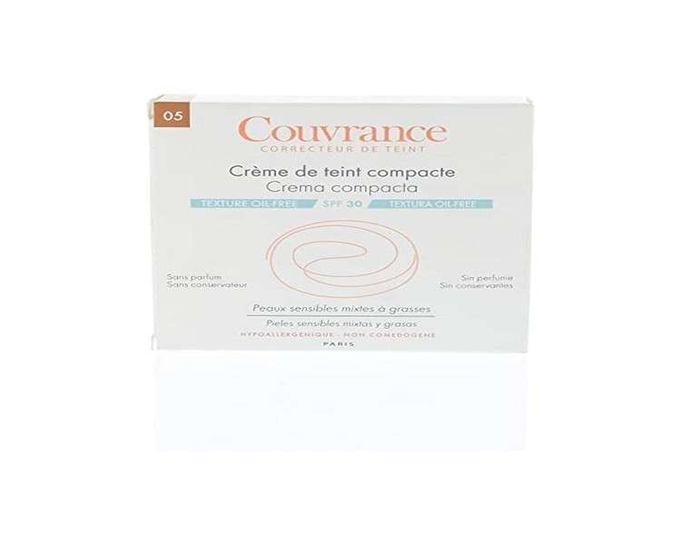 Avene Couvrance Compact Foundation Cream Mat Effect SPF30 - 5.0 Soleil, 10g