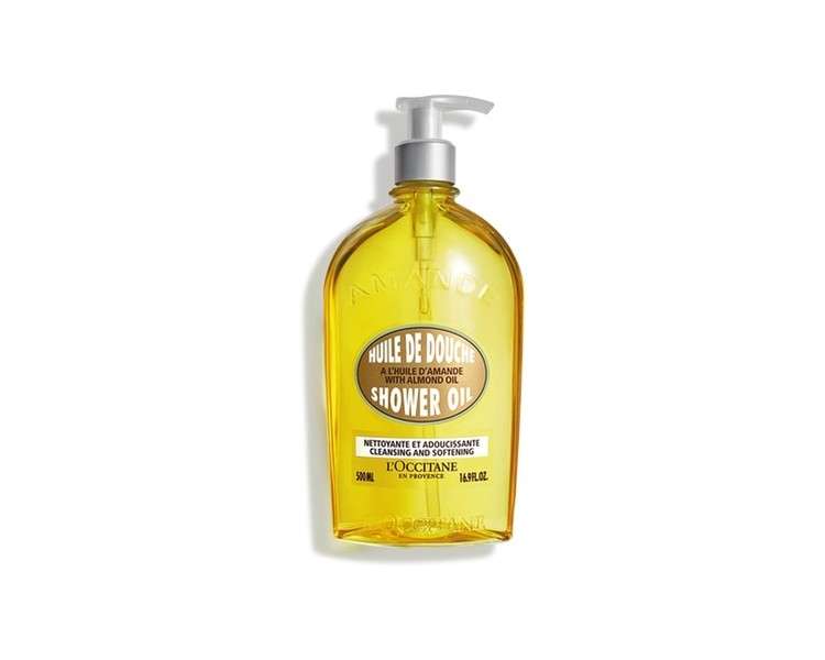 L'OCCITANE Luxury Size Almond Shower Oil 500ml Almond Oil Luxury Body Wash Moisturising and Nourishing Almond