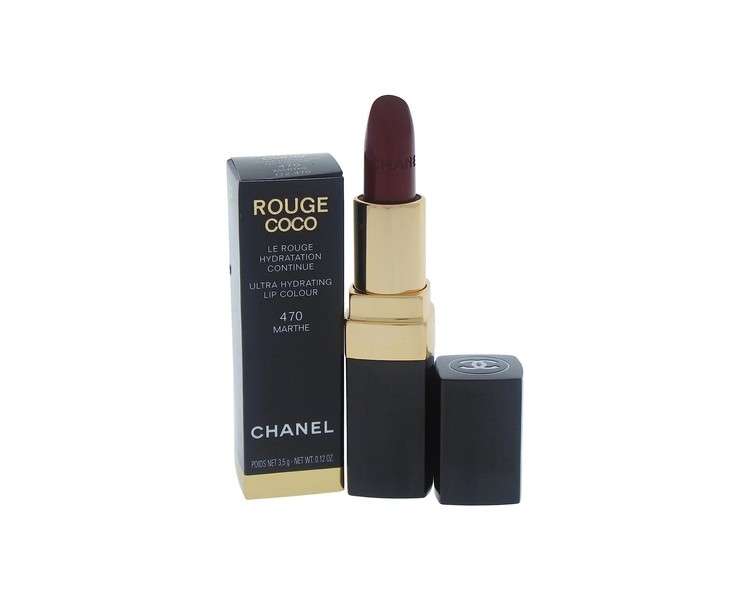 Chanel Rouge Coco Ultra Hydrating Lip Color for Women 470 Marthe 0.12 Ounce