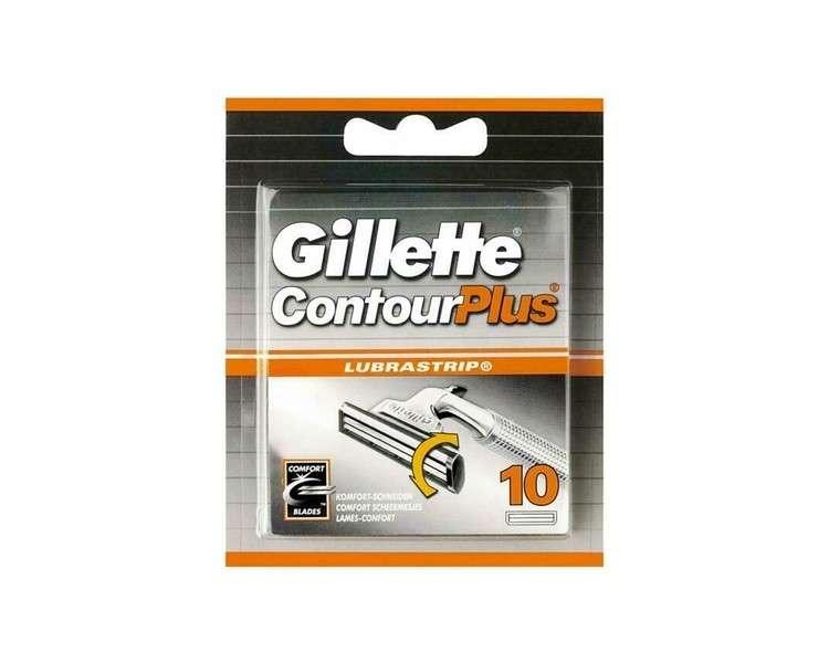 Gillette Contour Plus Cartridges Men’s Razor Blades 10 Refills