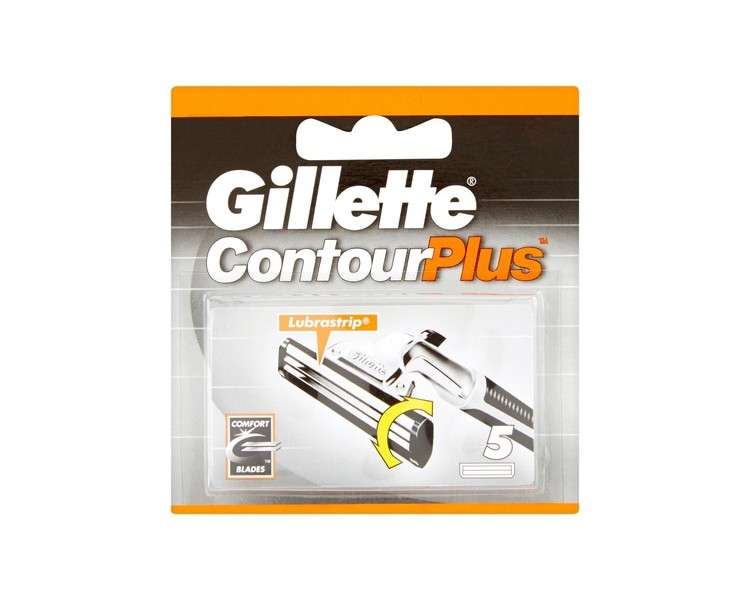 Gillette Contour Plus Razor Replacement Blades 5 Count