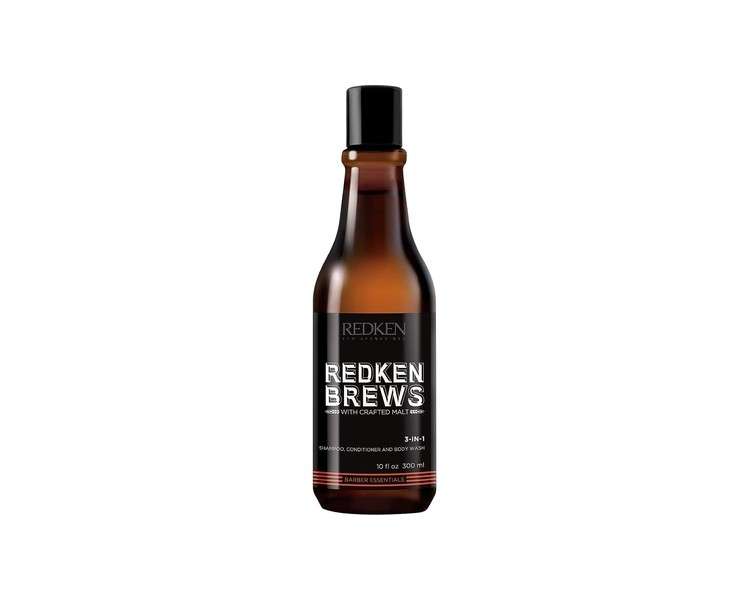 REDKEN Brews Men's 3-In-1 Shampoo Cleanse and Soften Hair and Skin 300ml