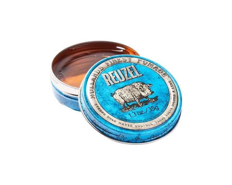 Reuzel Blue Strong Hold Water Soluble Pomade Hair Wax For Men 35ml