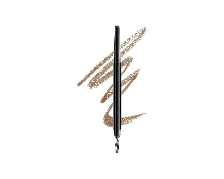 NYX Professional Makeup Precision Brow Pencil Dual Ended with Flat Tip Pencil and Spoolie Brush Vegan Formula Shade Taupe 02