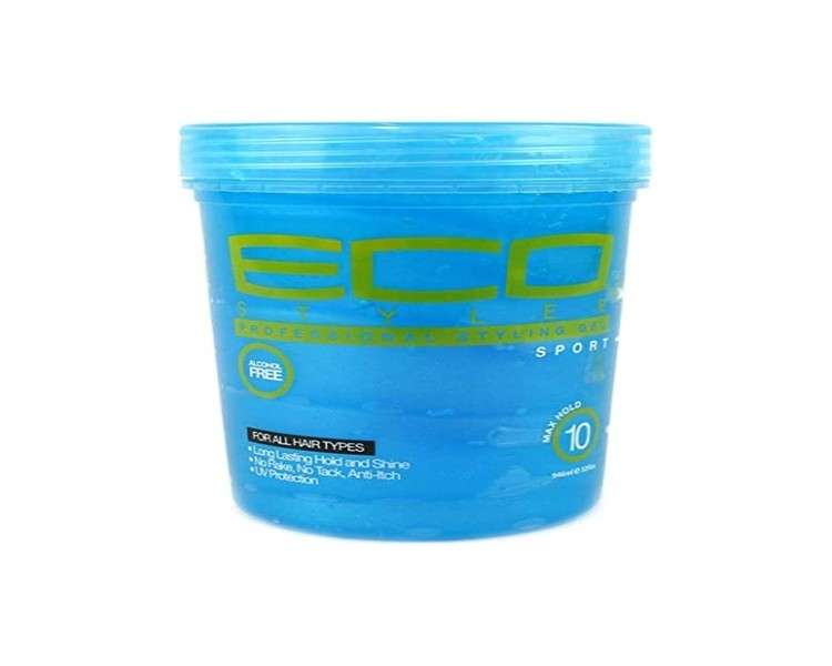 ECO Styler Treated Blue Professional Styling Gel Colour Jar 32oz 907g