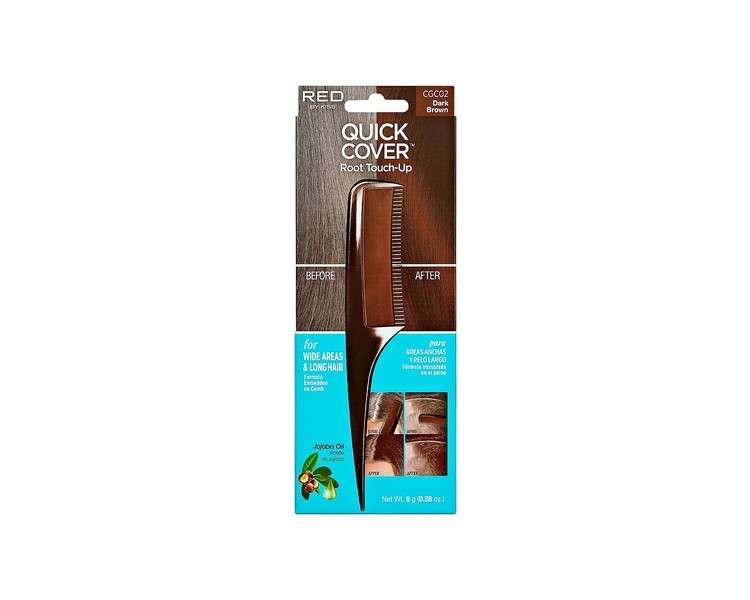 Kiss Quick Cover Gray Hair Touch Up Comb 0.28oz Dark Brown