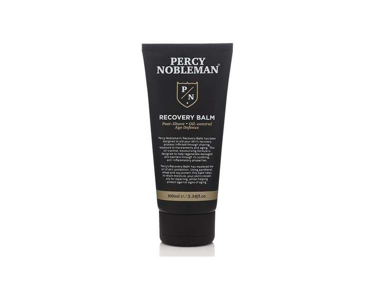 Percy Nobleman Recovery Balm Aftershave Balm Post Shave Oil Control Moisturizer for Men 100ml Black