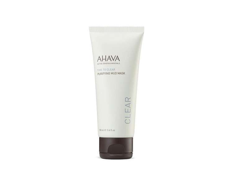 AHAVA Purifying Mud Mask Dead Sea Natural Face Exfoliator for Men and Women 100ml