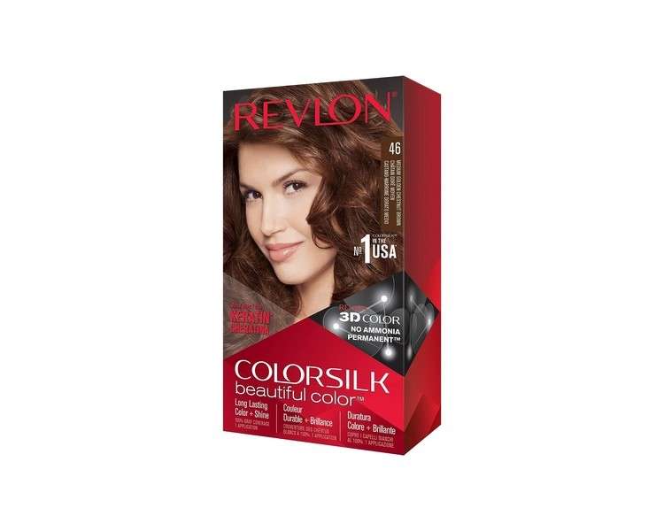 Revlon Colorsilk Beautiful Color, Medium Golden Chestnut Brown 46