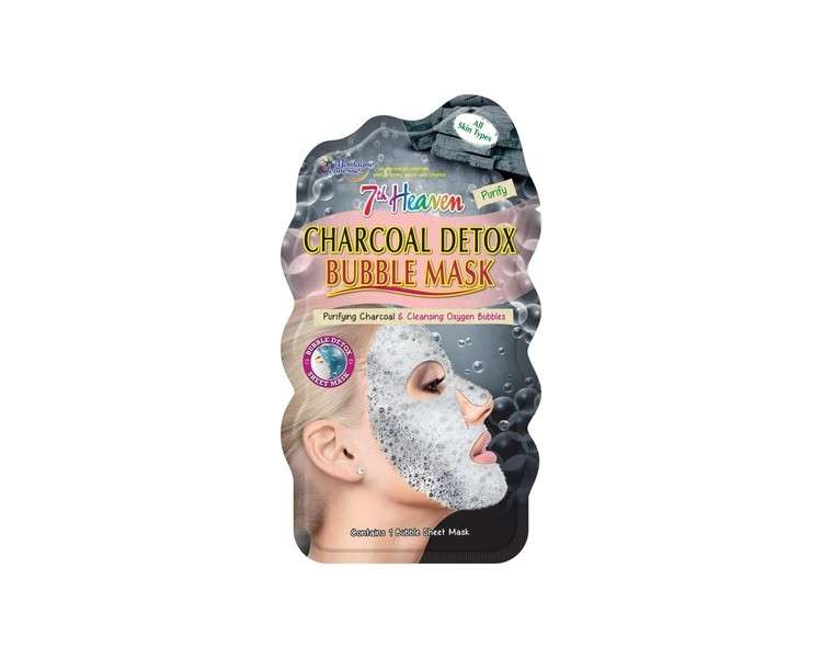 7th Heaven Charcoal Detox Bubble Sheet Face Mask with Purifying Charcoal for a Brighter Complexion