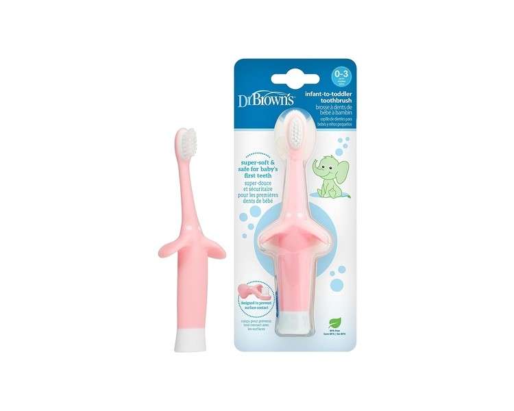 Dr Brown's Options Toothbrush Pink Elephant