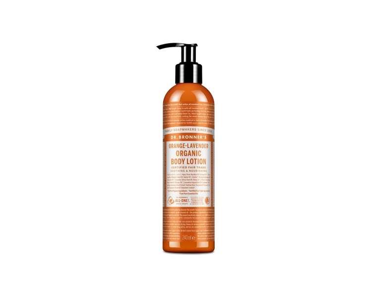 Dr Bronner's 3-in-1 Orange & Lavender Organic Hand and Body Lotion 236ml