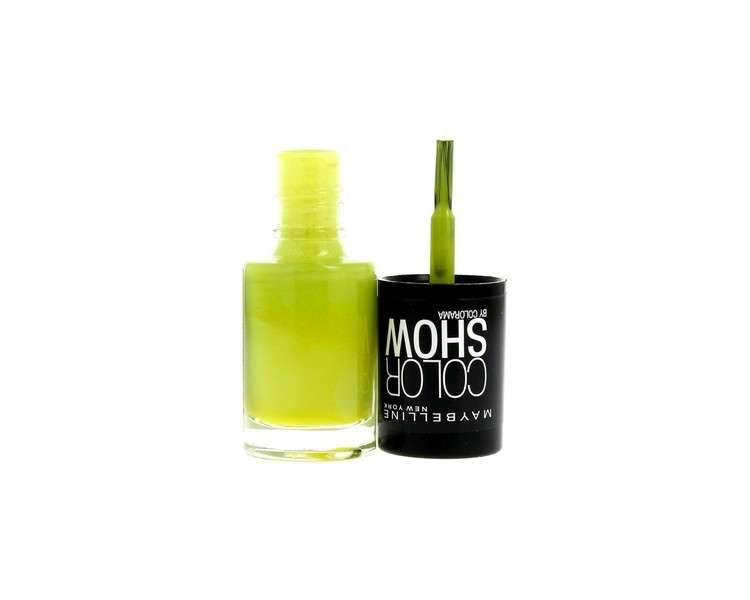 Maybelline New York Color Show Nail Polish Pow Green Ultra Glossy Nail Polish in Bright Green 7ml