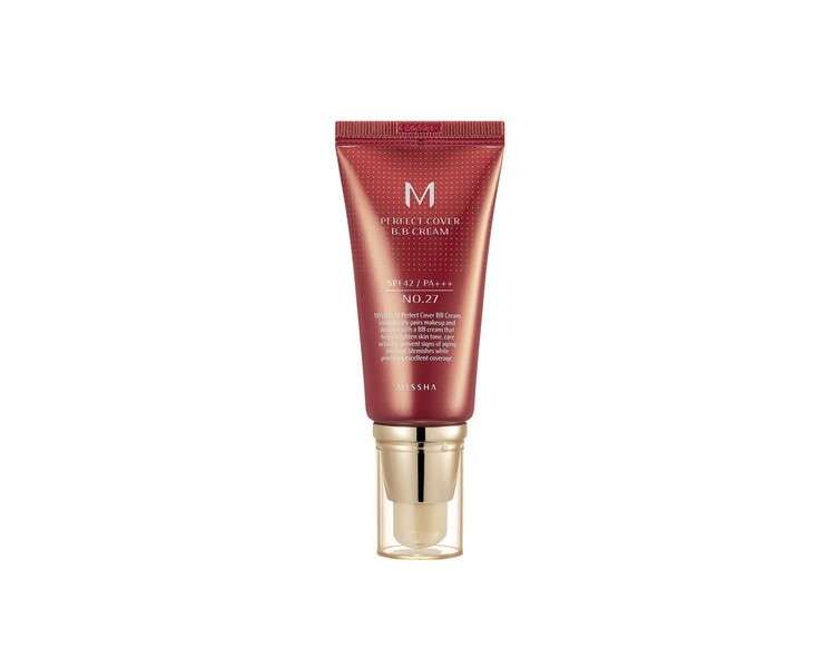 MISSHA M Perfect BB Cream No.27 Honey Beige for Medium/Tan Skin SPF 42 PA +++ 1.69 Fl Oz