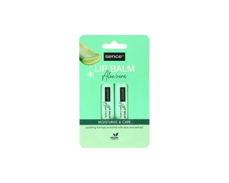 Sence Lip Balm Aloe Vera 2x4 3g Stick Balm Cream Protection