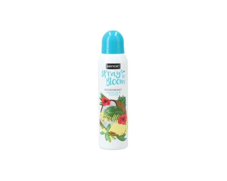 Sence Deodorant 150ml Spray To Bloom Tropical Joy & Coconut Body Scent Ladies - Pack of 12