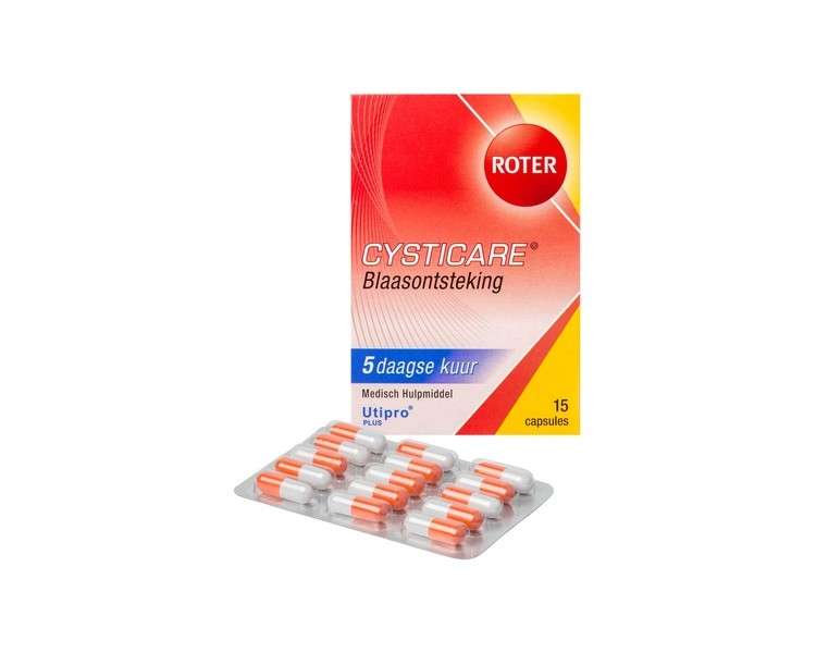 Roter Cysticare Medical Device 5-Day Treatment Course for Bladder Infection 15 Tablets