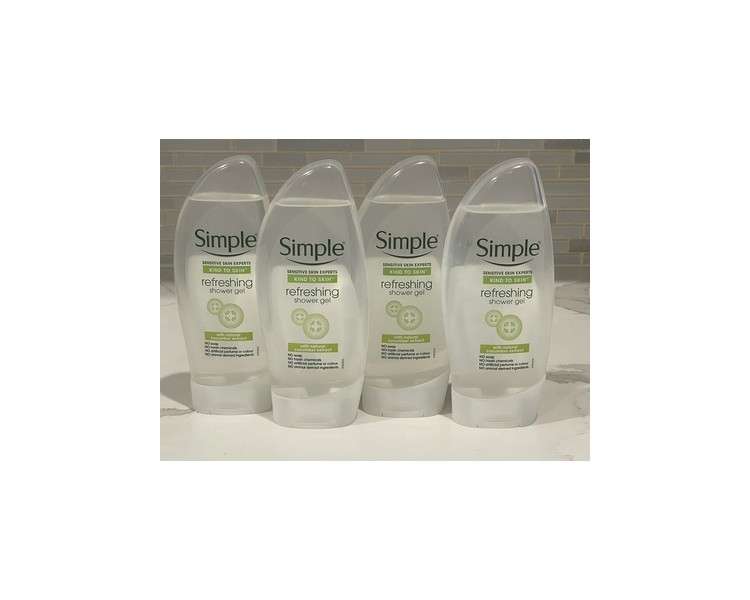 Simple Refreshing Shower Gel with Cucumber Extract 250ml