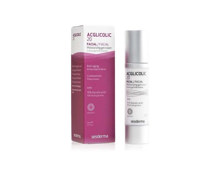 Sesderma Acglicolic 20 Gel Cream Photoshop Effect Gentle Exfoliation Anti-Wrinkle Effect Healing of Acne Scars Glycolic Acid High Concentration Glicolic Acid Skin Luminosity 50ml