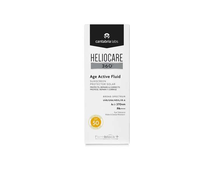 Heliocare 360° Age Active Fluid Sun Cream SPF50 Water and Sweat Resistant 50ml