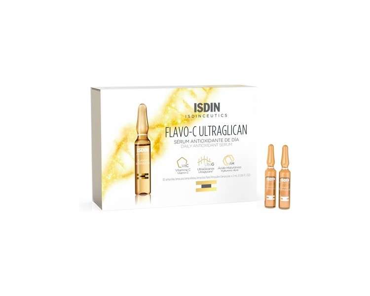 ISDIN Isdinceutics Flavo-C Ultraglican Antioxidant Day Serum 30 Ampoules