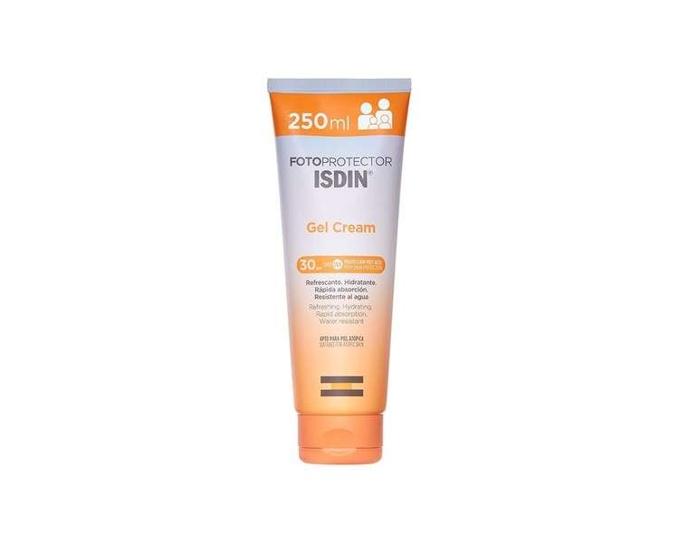 ISDIN Gel Cream SPF 30 250ml Cooling and Hydrating Body Sun Cream