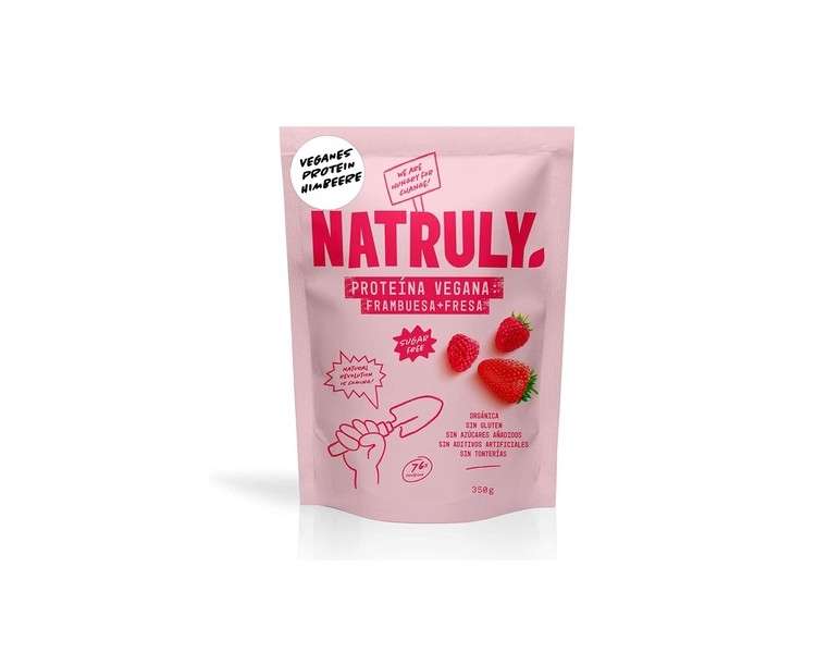 NATRULY Vegan Protein BIO Strawberry and Raspberry 76% Protein 350g