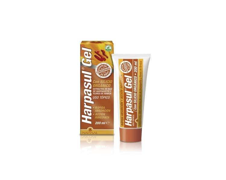 HARPASUL Gel 200ml Natural Gel with Cold and Heat Effect for Body Massage Neck Shoulders Legs and Back With Harpagofito and Arnica Extracts Defatigant Gel Made in Spain