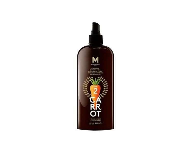 Mediterraneo Sun Carrot Suntan Oil Dark Tanning SPF2 100ml