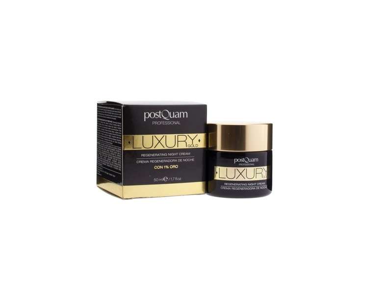 Postquam Luxury Gold Night Cream Moisturizer with Hyaluronic Acid and Colloidal Gold 50ml