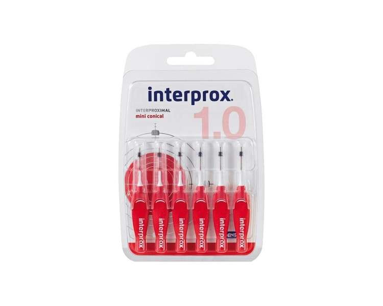 Interprox Red Miniconical Interdental Brushes 6 Pieces