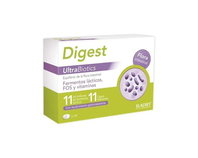 Nutricosmetics Eladiet Digest Ultrabiotics 30 Capsules